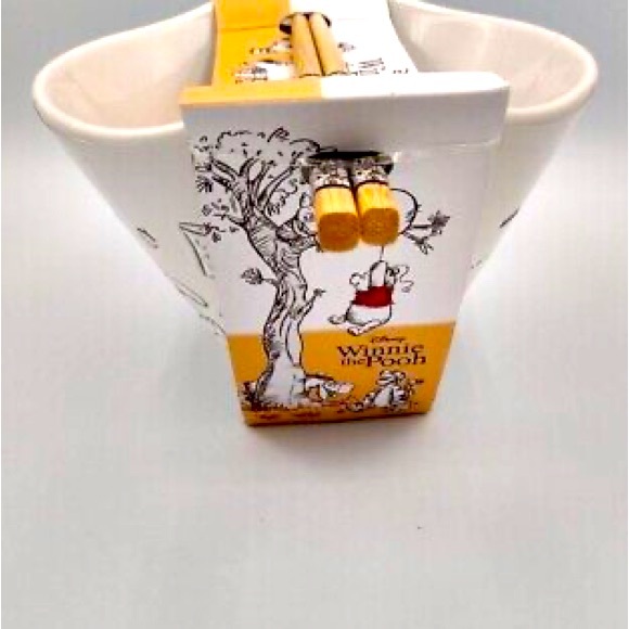 Disney Other - Winnie the Pooh Noodle Bowl & Chopsticks, Hiking with Tigger. NWT